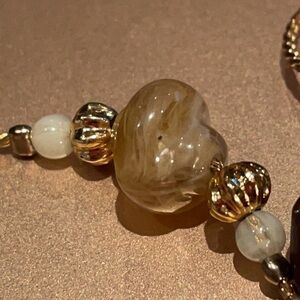 Dainty Beaded Station Necklace 28”